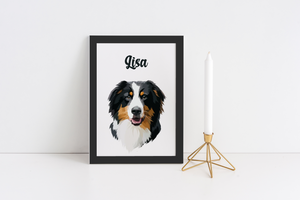 Custom Pet Portraits (Framed)