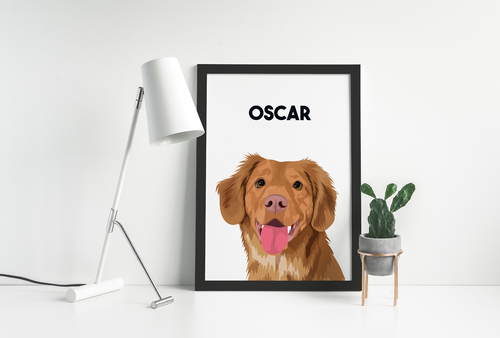 Custom Pet Portraits (Framed)