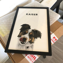 Load image into Gallery viewer, Custom Pet Portraits (Framed)